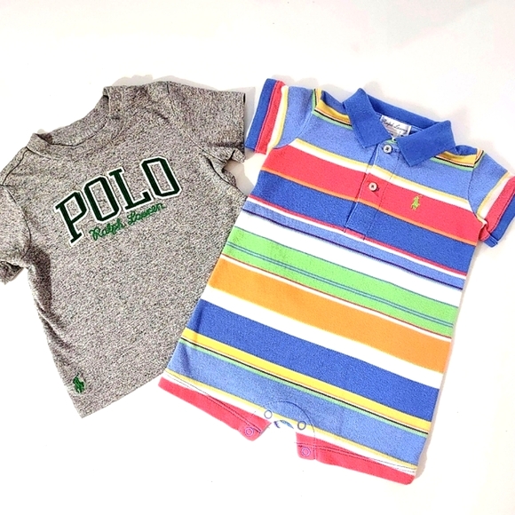 Polo Ralph Lauren Set for Baby Boy Romper & Onesie 6 Months - Picture 15 of 15